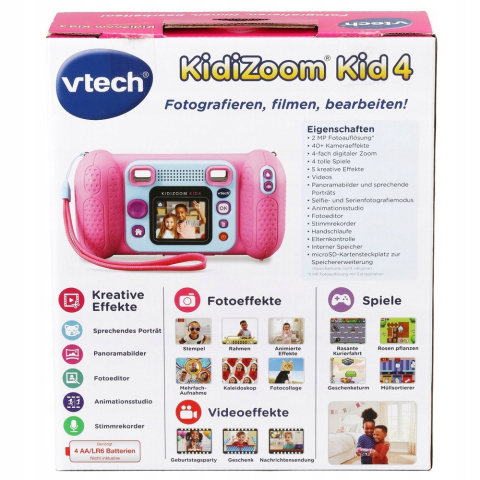 Aparat Fotograficzny dla Dzieci VTECH KidiZoom KID 4 j.niemiecki Aparat Fotograficzny dla Dzieci VTECH KidiZoom KID 4 j.niemiecki