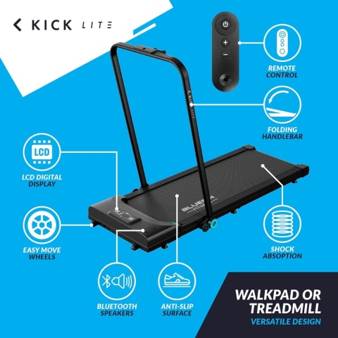 Bieżnia Bluefin Fitness Kick LITE Walking Pad - Bieżnia pod Biurko Powystawowy Bieżnia Bluefin Fitness Kick LITE Walking Pad - Bieżnia pod Biurko Powystawowy