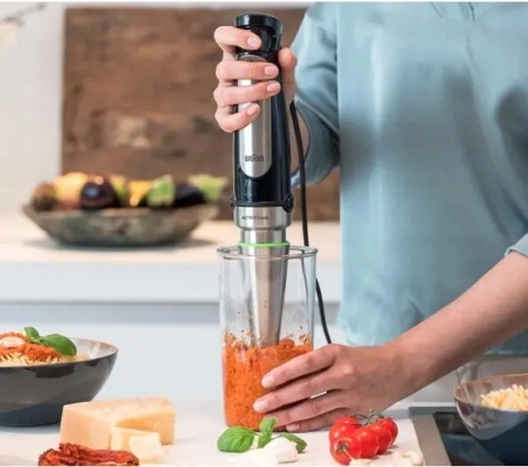 Blender ręczny Braun MultiQuick 7 MQ7087.X 1000 W czarny NOWY Z DEFEKTEM Blender ręczny Braun MultiQuick 7 MQ7087.X 1000 W czarny NOWY Z DEFEKTEM