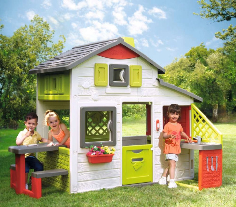 Domek dla dzieci Neo Friends House Smoby plastik 3 lata + POWYSTAWOWY