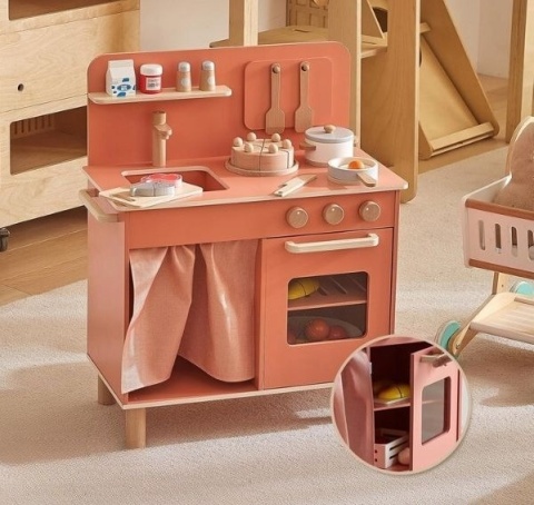 Drewniana kuchnia dla Dzieci z piekarnikiem Giant Bean Play Kitchen Nowy z defektem Drewniana kuchnia dla Dzieci z piekarnikiem Giant Bean Play Kitchen Nowy z defektem