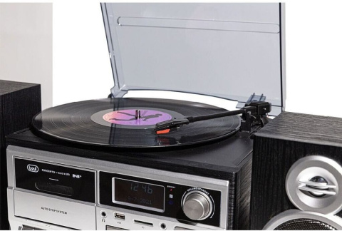 Gramofon Trevi TT 1072 RADIO DAB CD USB FM SD Wieża Bluetooth NIEPEŁNY Gramofon Trevi TT 1072 RADIO DAB CD USB FM SD Wieża Bluetooth NIEPEŁNY