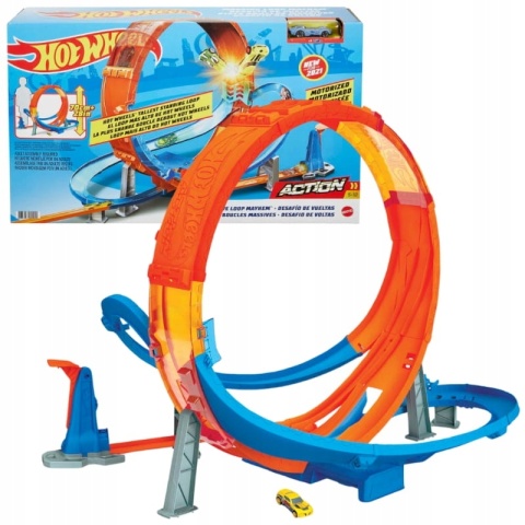 HOT WHEELS Kaskaderska Gigapętla Zestaw Tor Pętla +auto POWYSTAWOWY HOT WHEELS Kaskaderska Gigapętla Zestaw Tor Pętla +auto POWYSTAWOWY