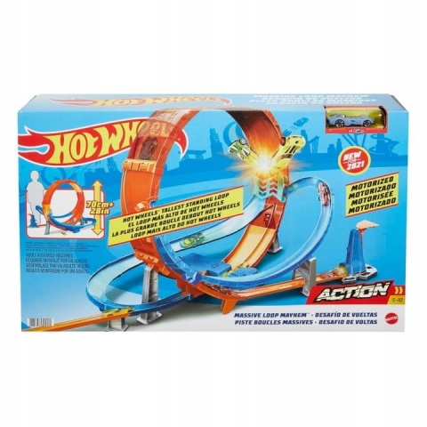 HOT WHEELS Kaskaderska Gigapętla Zestaw Tor Pętla +auto POWYSTAWOWY HOT WHEELS Kaskaderska Gigapętla Zestaw Tor Pętla +auto POWYSTAWOWY