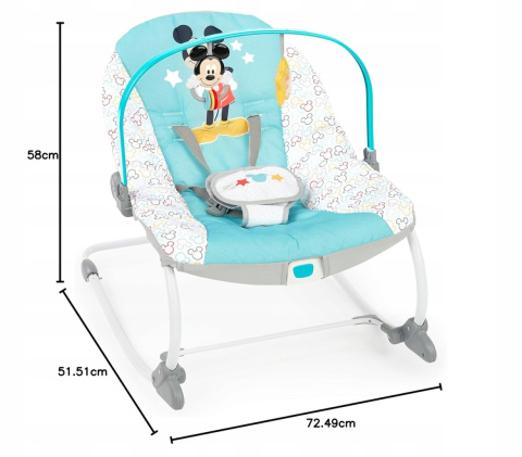 LEŻACZEK DZIECIĘCY DISNEY BABY MYSZKA MICKEY NIEBIESKA Z WIBRACJĄ Używany LEŻACZEK DZIECIĘCY DISNEY BABY MYSZKA MICKEY NIEBIESKA Z WIBRACJĄ Używany