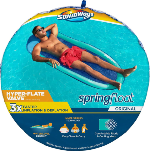 Nadmuchiwany leżak basenowy SwimWays Spring Float NOWY Nadmuchiwany leżak basenowy SwimWays Spring Float NOWY