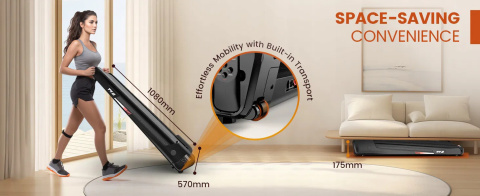 PASYOU Bieżnia Do Chodzenia Mata 1-6 km/h Nachylenie 4° Pilot Do 90 kg LED Powystawowy