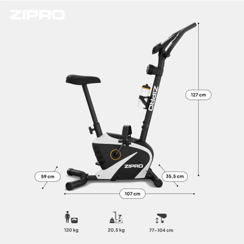 ROWER STACJONARNY rowerek MAGNETYCZNY Treningowy Domowy LCD - BEAT ZIPRO Po zwrocie