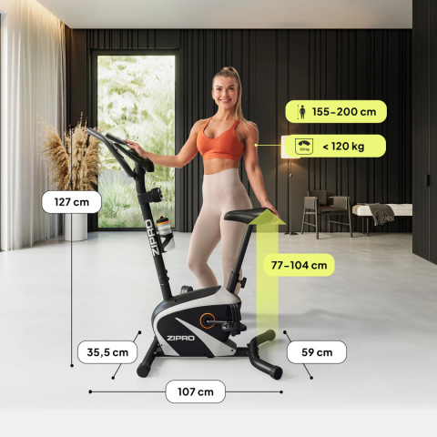 ROWER STACJONARNY rowerek MAGNETYCZNY Treningowy Domowy LCD - BEAT ZIPRO Po zwrocie