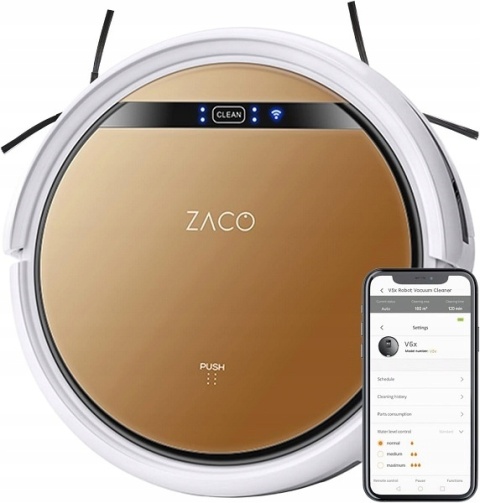 Robot sprzątający Zaco Robot V5x żółty/złoty POWYSTAWOWY Robot sprzątający Zaco Robot V5x żółty/złoty POWYSTAWOWY