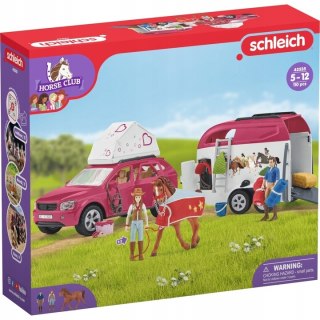 Samochód z przyczepą dla konia Schleich Horse Club Adventures Trailer POWYSTAWOWY