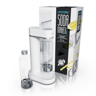 Saturator wody gazowanej Soda Maker 2 CO2 Arendo 2x butelka 850ml Biały NOWY Saturator wody gazowanej Soda Maker 2 CO2 Arendo 2x butelka 850ml Biały NOWY