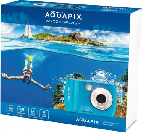 Aparat cyfrowy wodoszczelny do 3m EASYPIX Aquapix W2024 Splash Iceblue NIEBIESKI