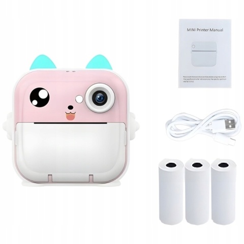 Aparat natychmiastowy dla dzieci MajesticLine różowy Po zwrocie