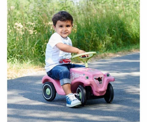 Jeździk Pchacz Autko BIG BOBBY CAR CLASSIC Samochodzik Flower różowy POWYSTAWOWY