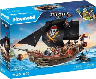 Klocki PLAYMOBIL PIRATES Duży Statek Piracki zestaw dla dzieci 71530 PO ZWROCIE