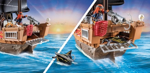 Klocki PLAYMOBIL PIRATES Duży Statek Piracki zestaw dla dzieci 71530 PO ZWROCIE