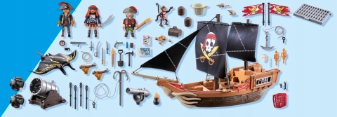Klocki PLAYMOBIL PIRATES Duży Statek Piracki zestaw dla dzieci 71530 PO ZWROCIE