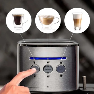Kolbowy ekspres ciśnieniowy BluMill Caffee machine 1470 W Srebrny Po zwrocie
