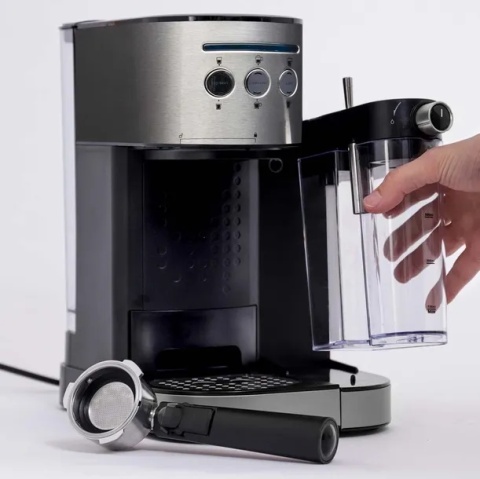 Kolbowy ekspres ciśnieniowy BluMill Caffee machine 1470 W Srebrny Po zwrocie