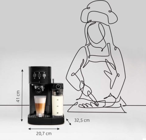 Kolbowy ekspres ciśnieniowy BluMill Caffee machine 1470 W czarny Powystawowy