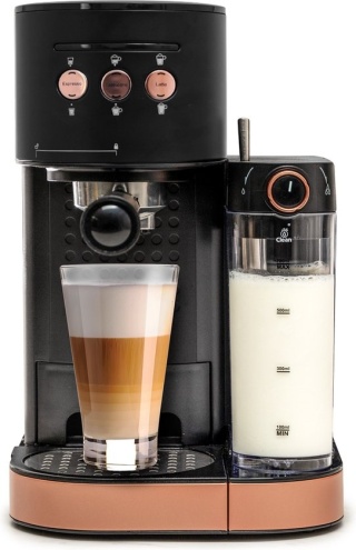 Kolbowy ekspres ciśnieniowy BluMill Caffee machine 1470 W czarny/ miedź Po zwrocie