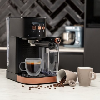 Kolbowy ekspres ciśnieniowy BluMill Caffee machine 1470 W czarny/ miedź Po zwrocie