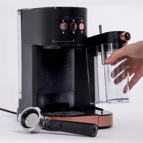 Kolbowy ekspres ciśnieniowy BluMill Caffee machine 1470 W czarny/ miedź Po zwrocie