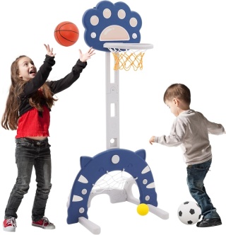 Kosz do koszykówki 3 w 1 bramka do piłki nożnej i gra w golfa Nowy