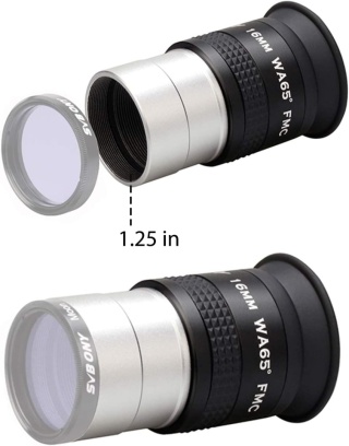 Okular teleskopowy SVBONY 16 mm SV113 WA 1,25" szerokokątny 65 ° 16mm NOWY