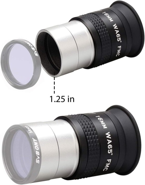 Okular teleskopowy SVBONY 16 mm SV113 WA 1,25" szerokokątny 65 ° 16mm NOWY