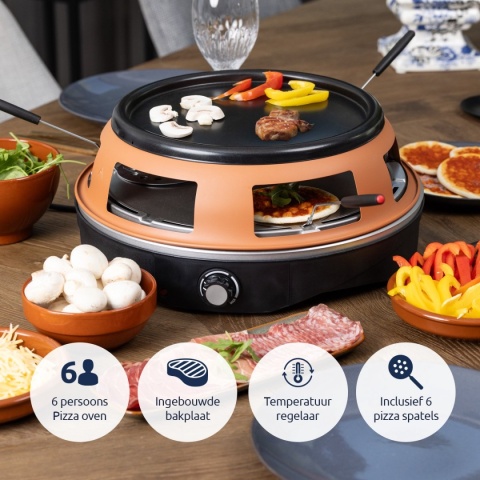 Piec do pizzy BluMill i zestaw gourmet - 2 w 1 - 6 osób Po zwrocie