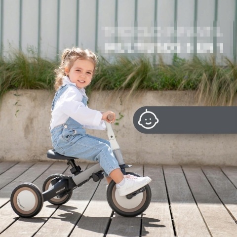 Rowerek Trójkołowy 5w1 Flip dla dzieci KikkaBoo regulowany beżowy PO ZWROCIE