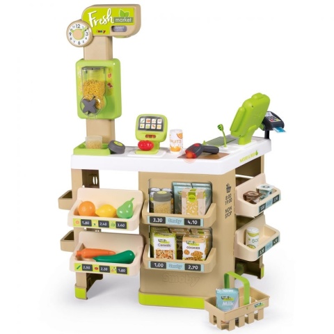 Supermarket z zabawkami Smoby FRESH MARKET Sklep Kasa Skaner NIEKOMPLETNY Supermarket z zabawkami Smoby FRESH MARKET Sklep Kasa Skaner NIEKOMPLETNY