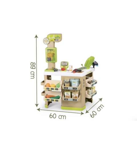 Supermarket z zabawkami Smoby FRESH MARKET Sklep Kasa Skaner NIEKOMPLETNY Supermarket z zabawkami Smoby FRESH MARKET Sklep Kasa Skaner NIEKOMPLETNY