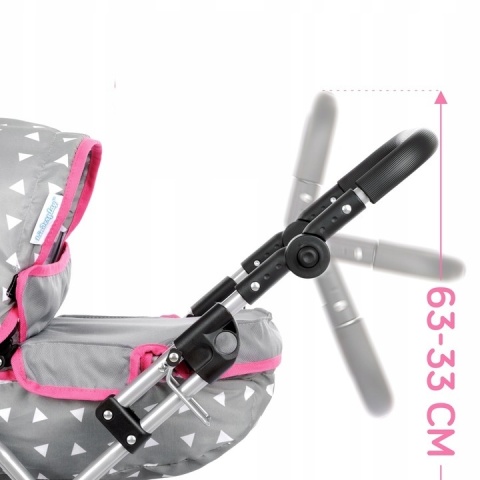 Wózek dla lalki głęboki Kinderplay Model S POWYSTAWOWY Wózek dla lalki głęboki Kinderplay Model S POWYSTAWOWY