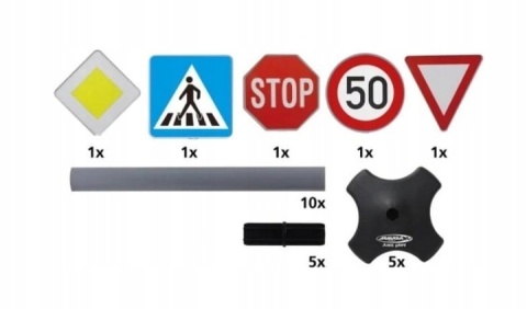 Zestaw znaków drogowych Jamara Grand B 5 szt. PO ZWROCIE