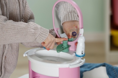 BABY BORN - Umywalka z akcesoriami dla lalek WASHBASIN POWYSTAWOWY
