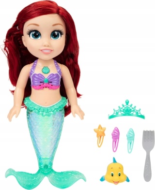 DISNEY LALKA SYRENKA ARIELKA lalka muzyczna 35cm + akcesoria POWYSTAWOWA