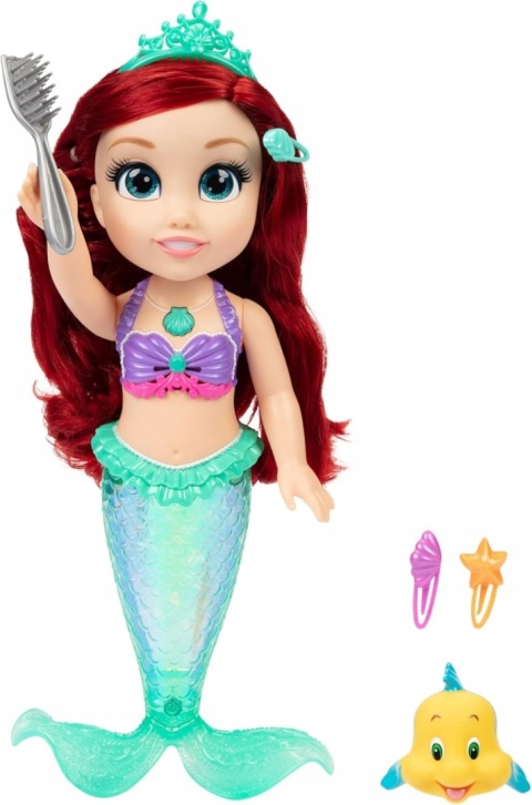 DISNEY LALKA SYRENKA ARIELKA lalka muzyczna 35cm + akcesoria POWYSTAWOWA
