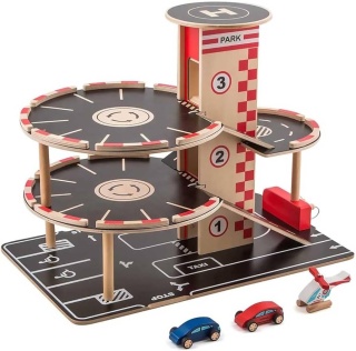 Parking Samochodowy auta helikopter zabawki dla dzieci z drewna Hape POWYSTAWOWY