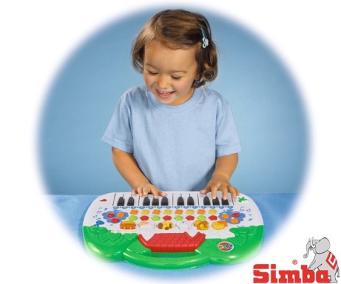 Pianinko Keyboard Dla Dzieci Simba ABC 28 x 39 cm ANGIELSKI UŻYWANY