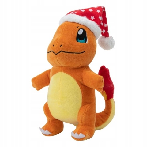 Pluszak - Pokémon Charmander Christmas 20cm z czapką świąteczną NOWY
