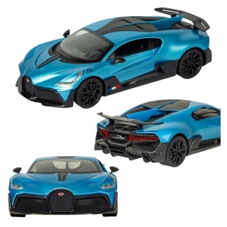 Zdalnie sterowany Bugatti Divo RC 1:12 niebieski samochód POWYSTAWOWY