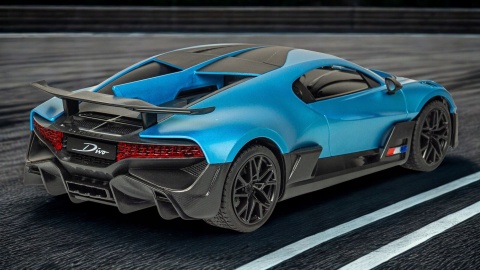 Zdalnie sterowany Bugatti Divo RC 1:12 niebieski samochód POWYSTAWOWY