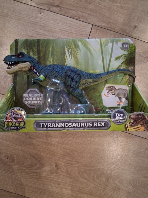 Dinozaur Tyranozaur rex Smiki Dino Planet figurka światło i dźwięk POWYSTAWOWY