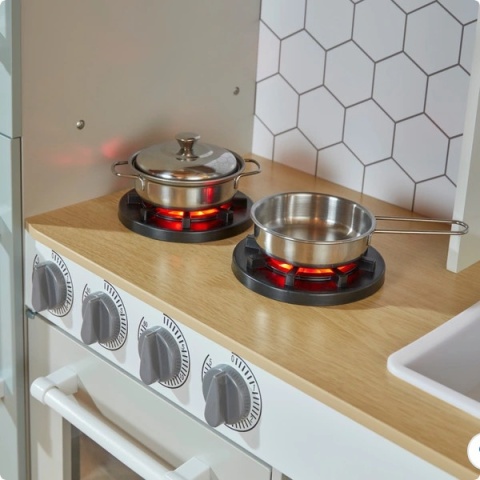 Drewniana kuchnia dziecięca Kitchen Corner z oświetleniem i dźwiękiem NOWY