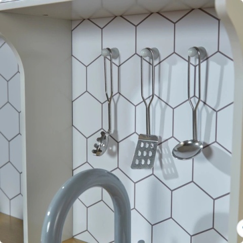 Drewniana kuchnia dziecięca Kitchen Corner z oświetleniem i dźwiękiem NOWY