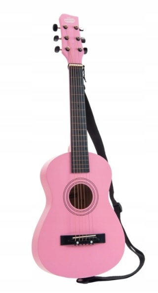 Gitara 75 cm Rockstar różowa