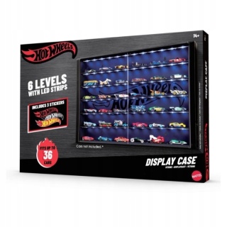 Hot Wheels 6-poziomowa Gablota z oświetleniem LED na 36 samochodów PO ZWROCIE